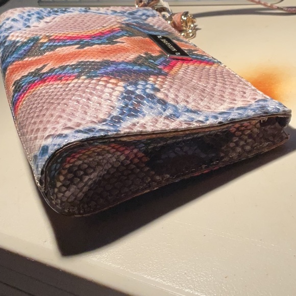 Brahmin Pink and Blue Snake Print Wristlet Bag. EUC - Picture 7 of 7